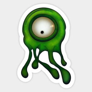 Green alien Sticker